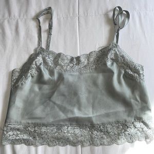 Brandy Melville lace crop top, turquoise
